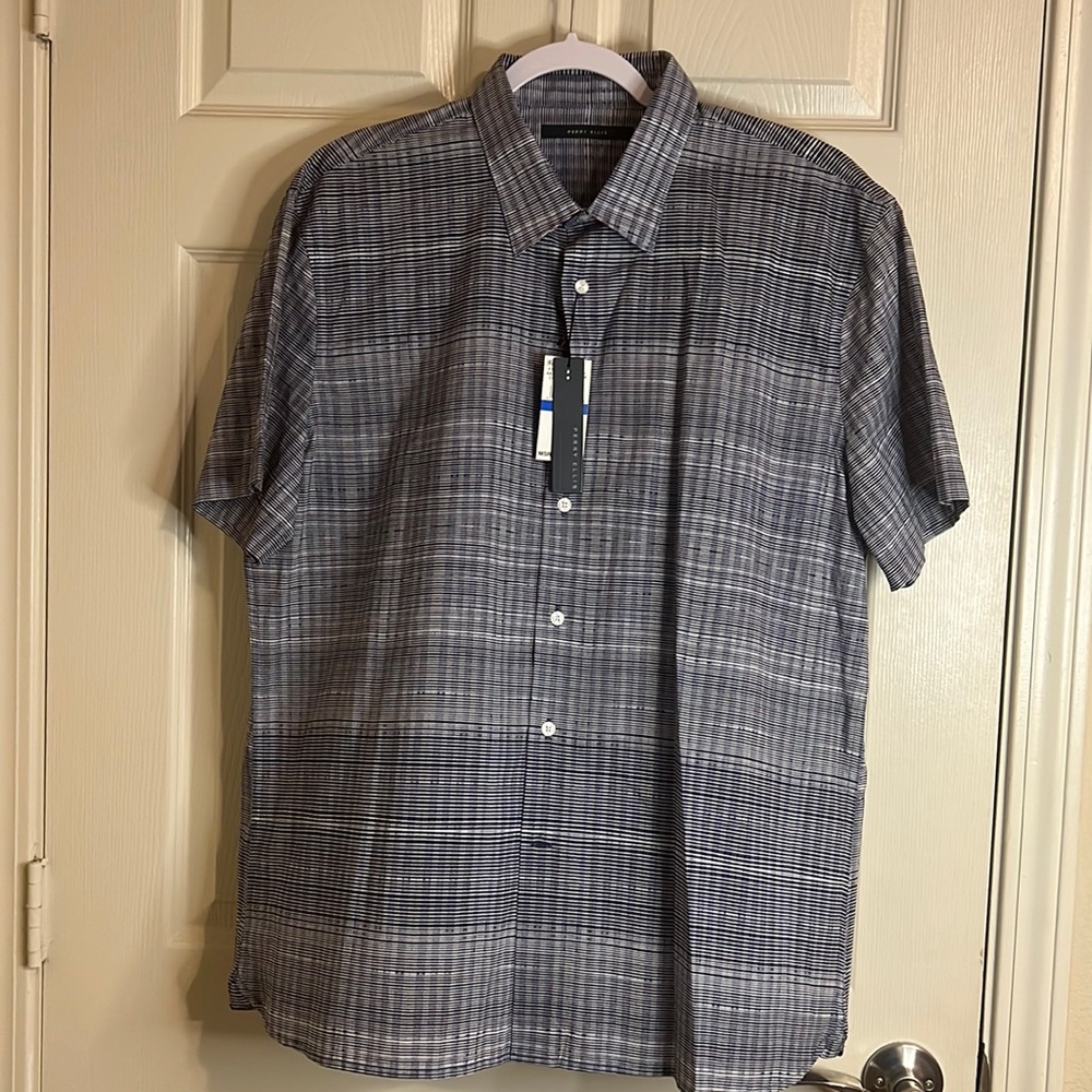 NWT Perry Ellis Men’s short sleeve dress shirt XL